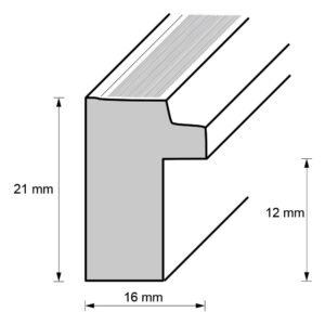 Holzrahmen 17300, rehbraun-dunkelbraun