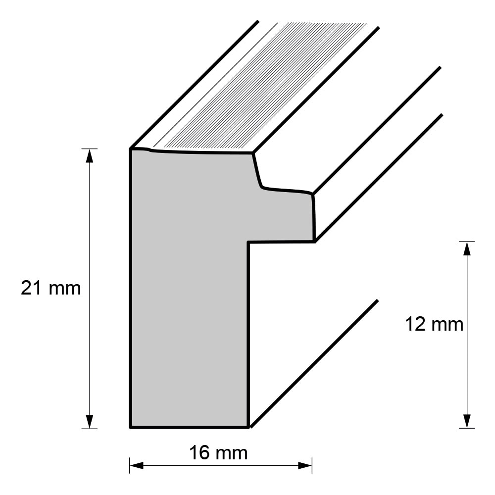 Holzrahmen 17300, rehbraun-dunkelbraun – Bild 2