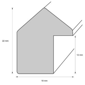 Holzrahmen 17452, grün mit Silberkante