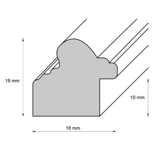 Holzrahmen 17562, braun-silber,glänzend