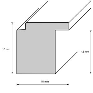 Holzrahmen 17784, rostbraun-armierungsoptik