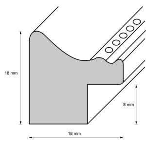 Holzrahmen 17912, schwarz-gold