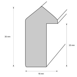 Holzrahmen 18453, marineblau mit Silberkante