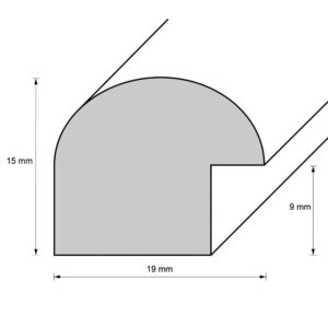 Holzrahmen 19014, natur-hell, glänzend