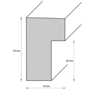 Holzrahmen 19296, rotbraun-weiß
