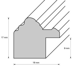 Holzrahmen 19535, haselnuss-gelborange