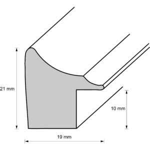 Holzrahmen 19651, weinrot