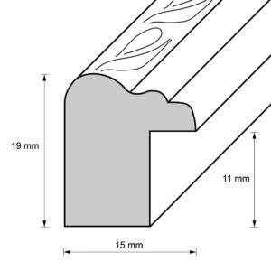 Holzrahmen 19712, schwarz