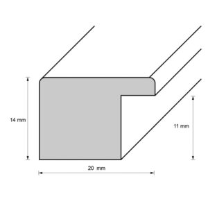 Holzrahmen 19812, tiefschwarz