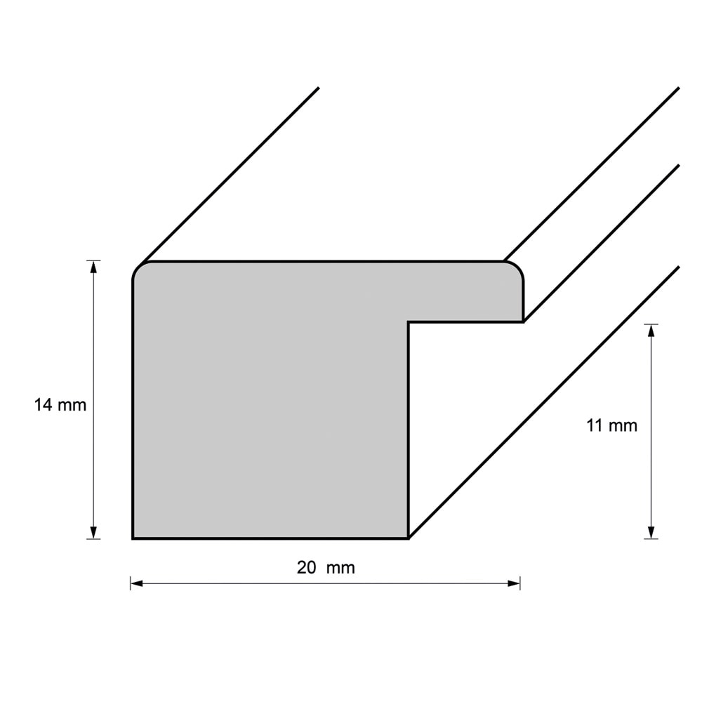Holzrahmen 19814, schneeweiß – Bild 2