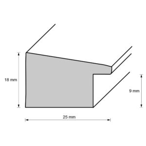 Holzrahmen 20492, orange-gelb