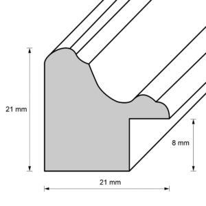 Holzrahmen 20900, rotbraun