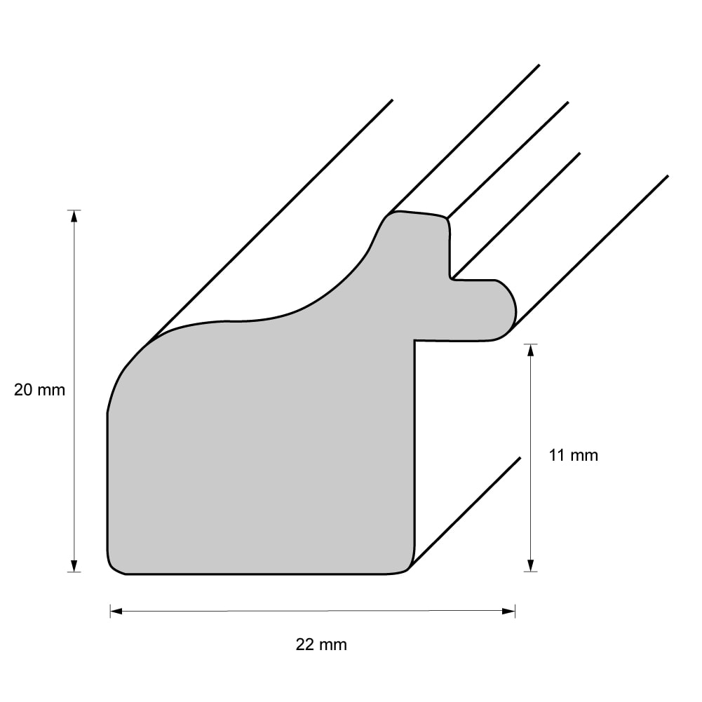 Holzrahmen 21114, weiss-natur – Bild 2