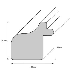 Holzrahmen 21153, blau-silber-braun