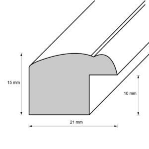 Holzrahmen 21200, pflaume-weiß
