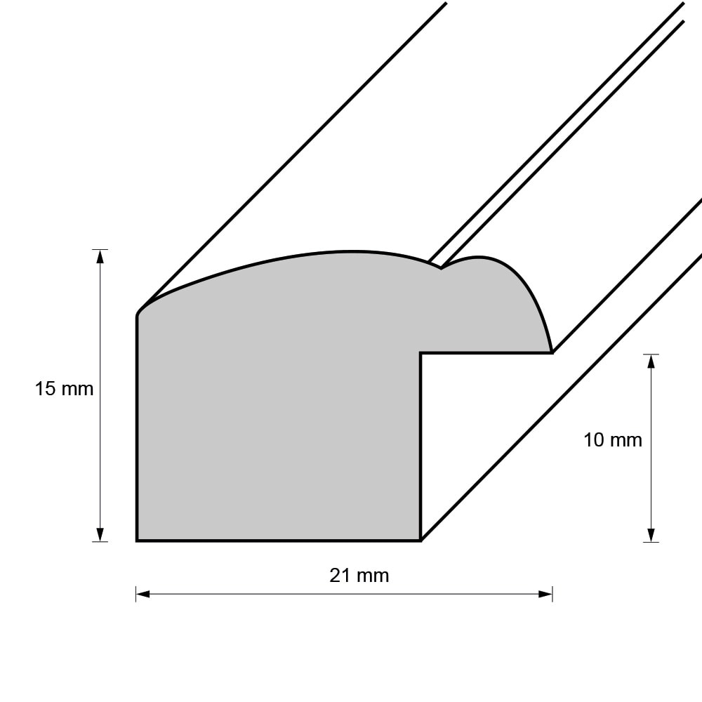 Holzrahmen 21253, dunkelblau-weiß – Bild 2