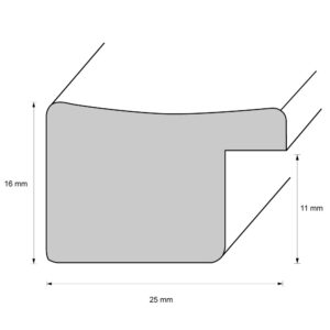 Holzrahmen 21314, weiß mit Silberkante