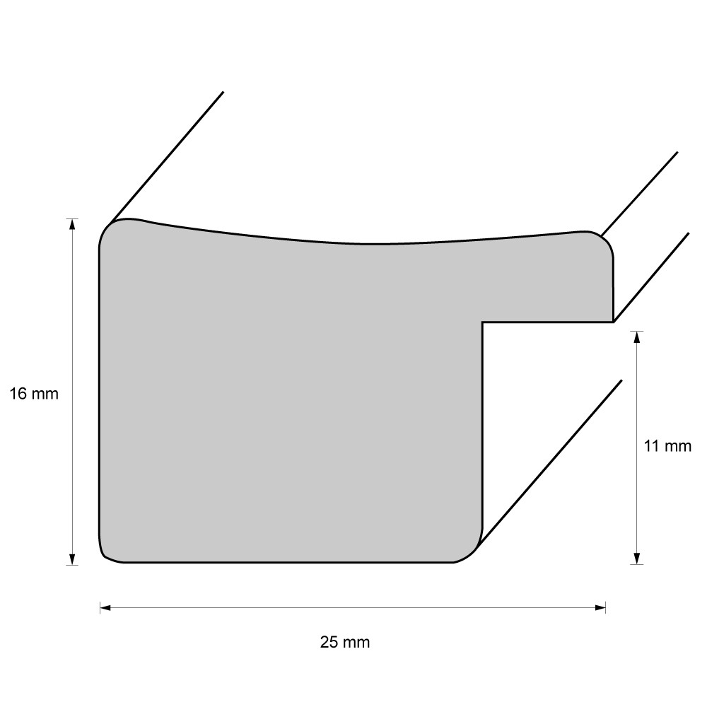 Holzrahmen 21314, weiß mit Silberkante – Bild 2