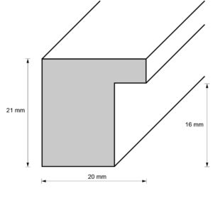 Holzrahmen 21712, tiefschwarz