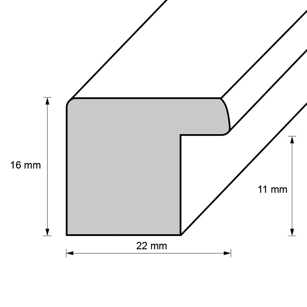 Holzrahmen 22196, grau-gelb-gold – Bild 2