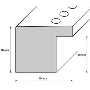 Holzrahmen 22612, schwarzbraun-silber