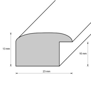 Holzrahmen 23112, tiefschwarz