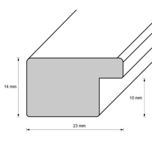 Holzrahmen 23662, alu-silber