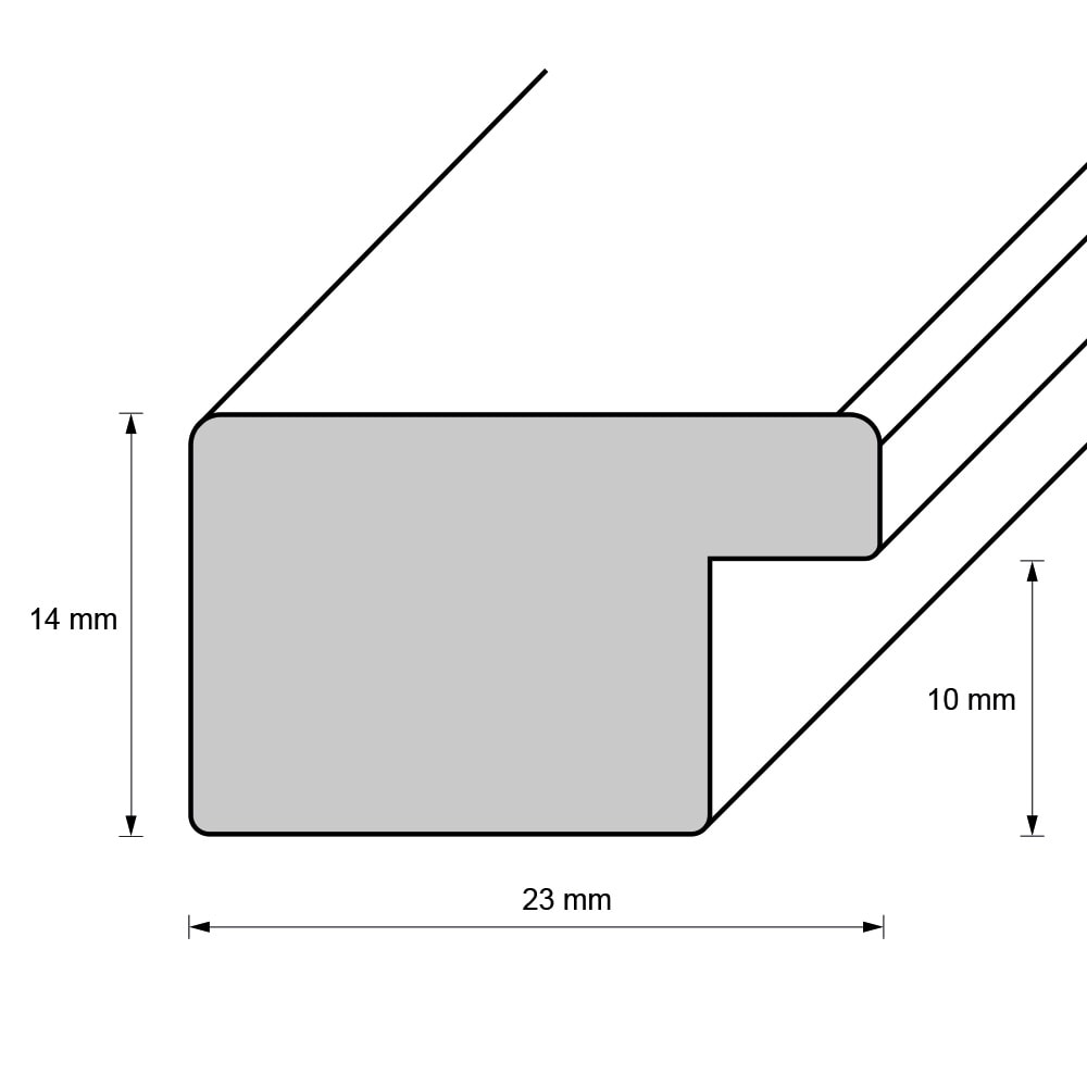 Holzrahmen 23664, titan-silber – Bild 2