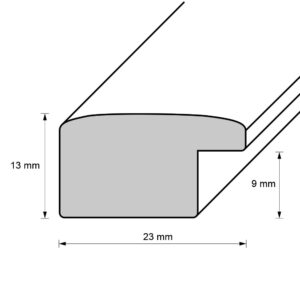 Holzrahmen 23862, mittelgrau-matt