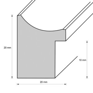 Holzrahmen 24262, silber dunkel