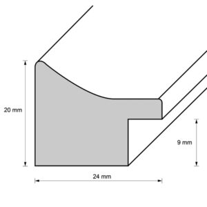 Holzrahmen 25112, schwarzbraun