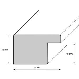 Kunststoffrahmen 25634, natur-dunkel