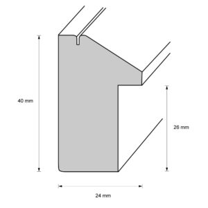 Holzrahmen 25962, silber oxidiert