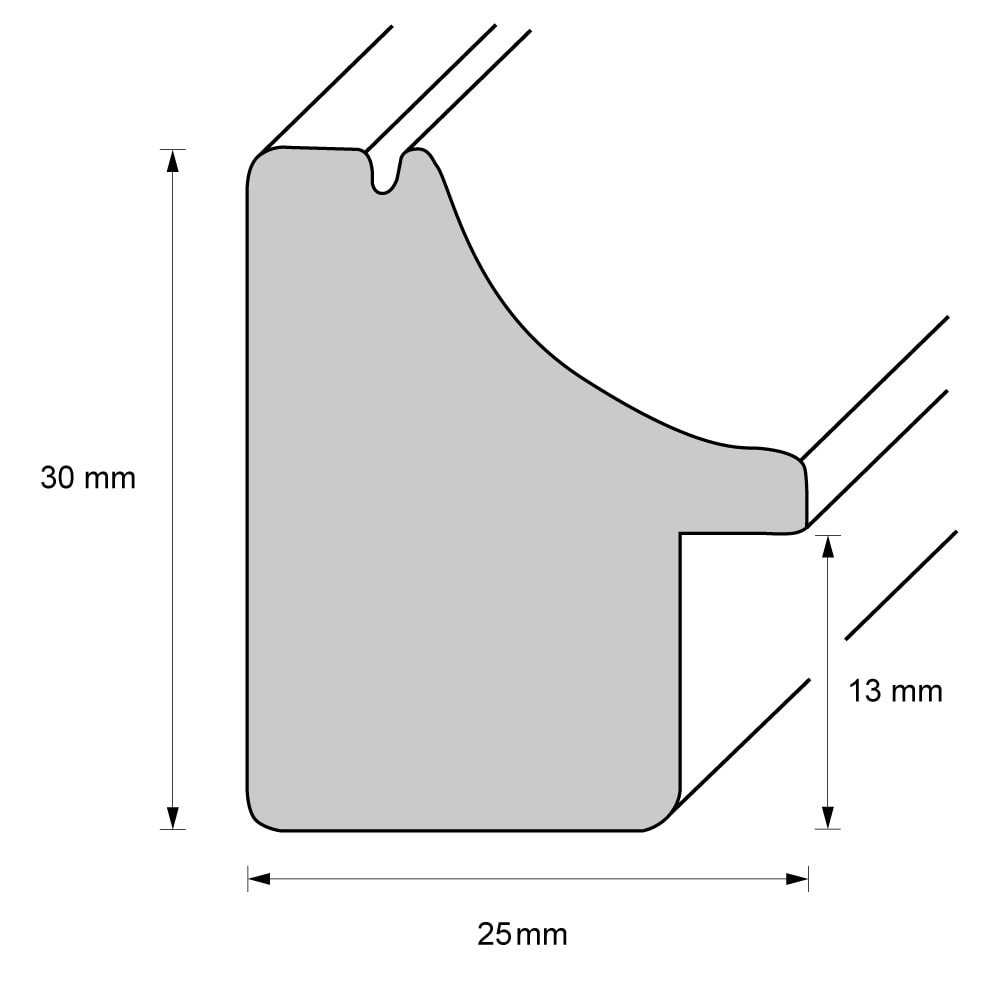 Holzrahmen 26012, weiß-schwarz – Bild 2