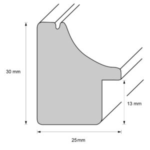 Holzrahmen 26062, weiß-silber