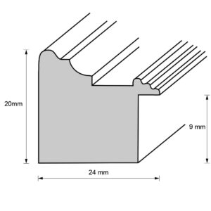 Holzrahmen 26100, nussbraun, matt