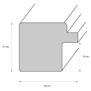 Holzrahmen 26396, grau-silber