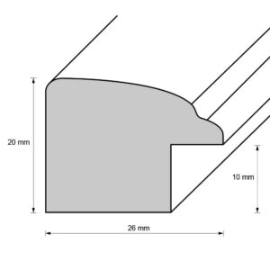 Holzrahmen 26958, rot-orangebraun