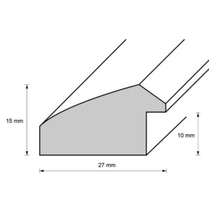 Kunststoffrahmen 28363, schwarz-gold