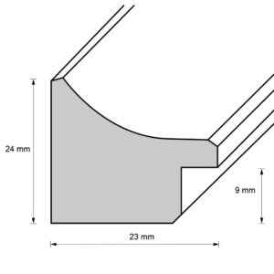 Holzrahmen 28514, cremeweiss