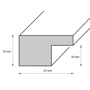 Holzrahmen 28612, schwarz-ocker