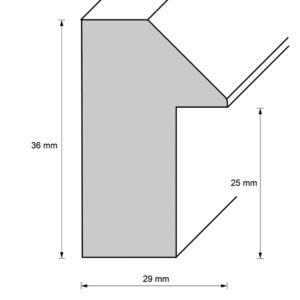 Holzrahmen 28862, silber-natur