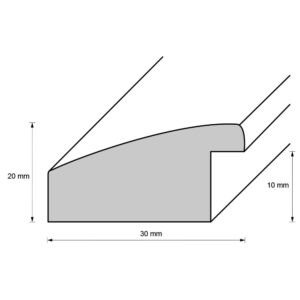 Holzrahmen 30063, mattgold-schwarz