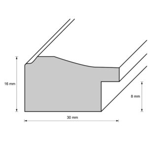 Holzrahmen 30254, gelb-orange