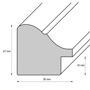 Holzrahmen 30913, cremeweiß-gold
