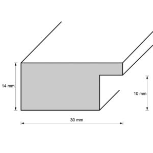 Holzrahmen 31851, rotbraun-goldschraffiert