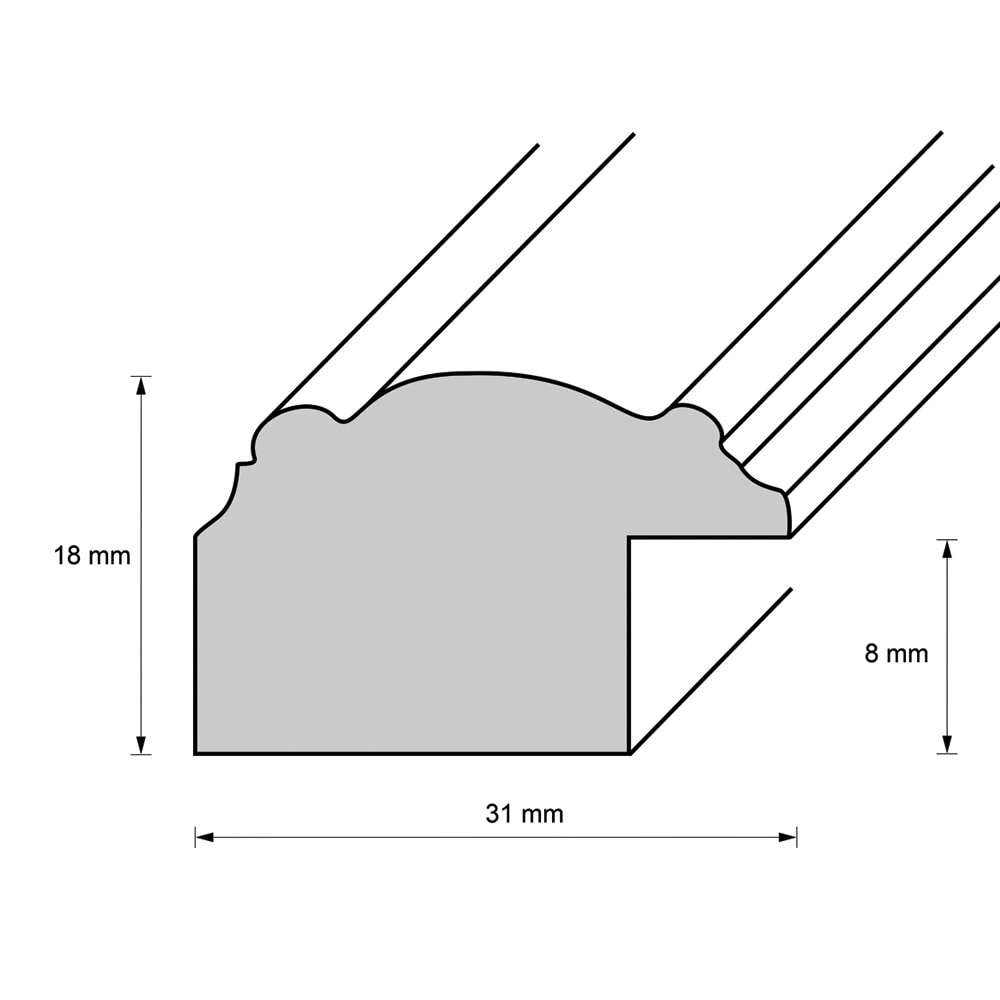 Holzrahmen 32001, nussbraun-gold – Bild 2