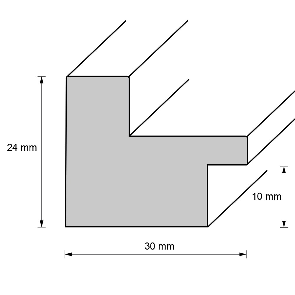 Kunststoffrahmen 32516, cremeweiß – Bild 2