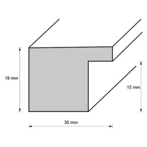 MDF-Rahmen 32766 ‚Prag‘, schwarz-altgold