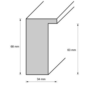 Holzrahmen 34314, cremewei&szlig;